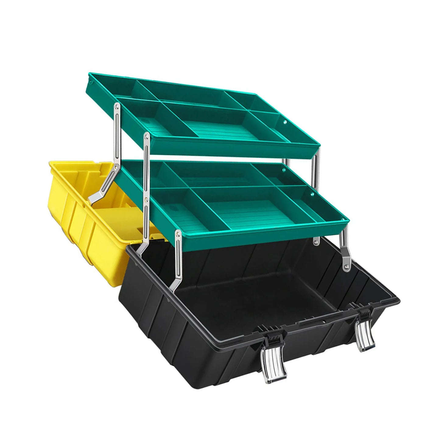 Multifunctional Folding Storage Toolbox Three Layers Tool Chest Organizer