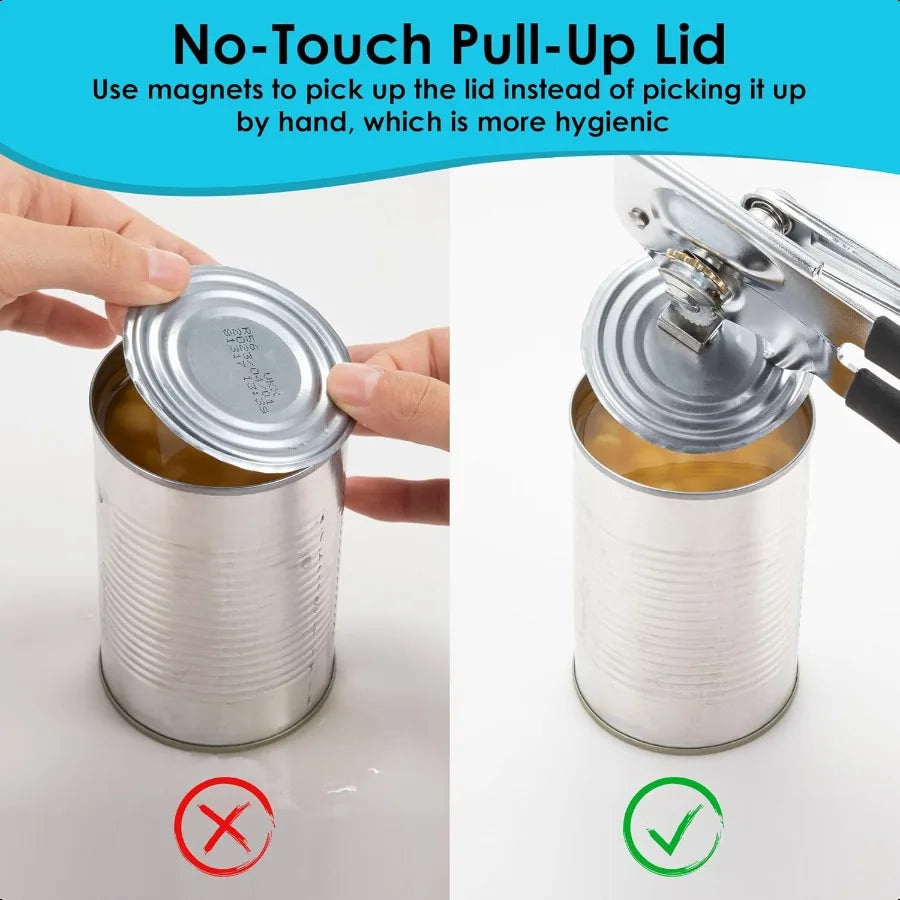 Heavy Duty Manual Can Opener with Magnet for Effortless Use