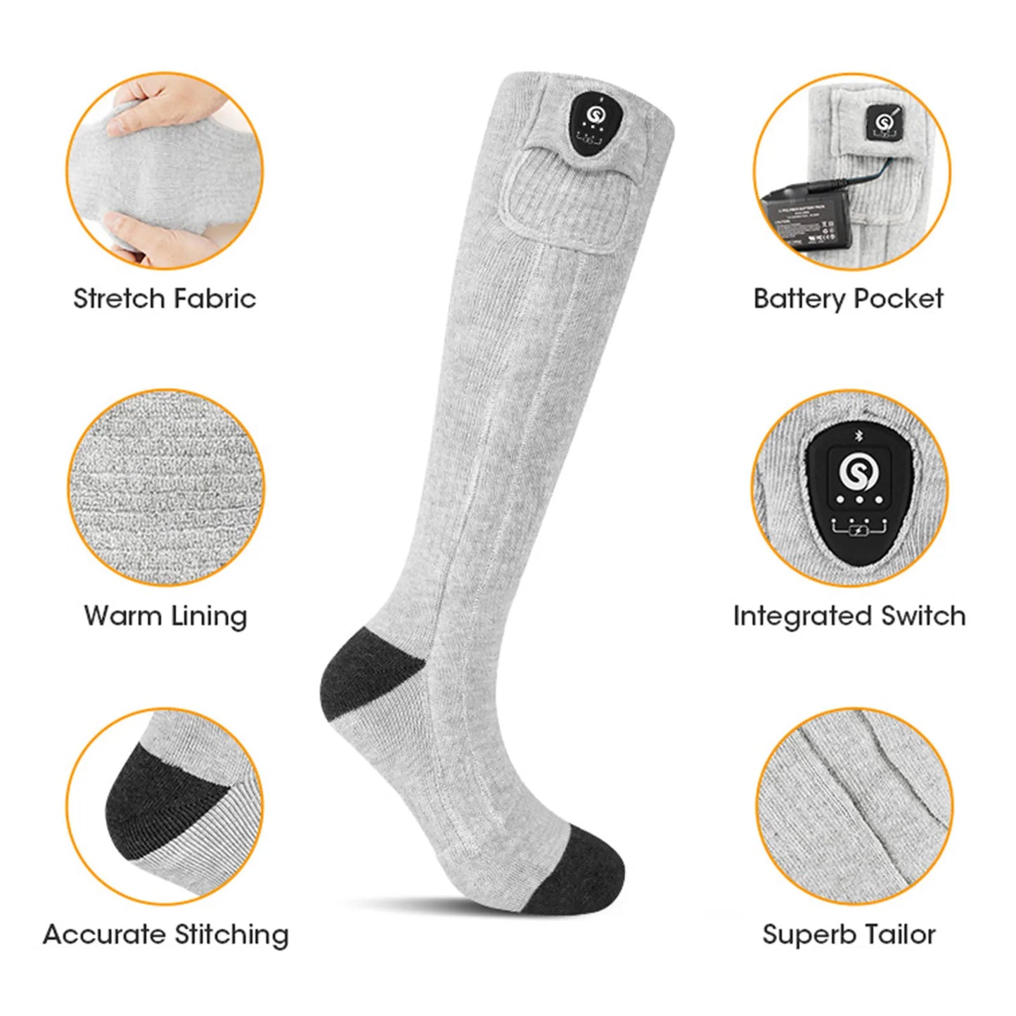Savior Heated Socks With Rechargeable Bluetooth Heating For Winter