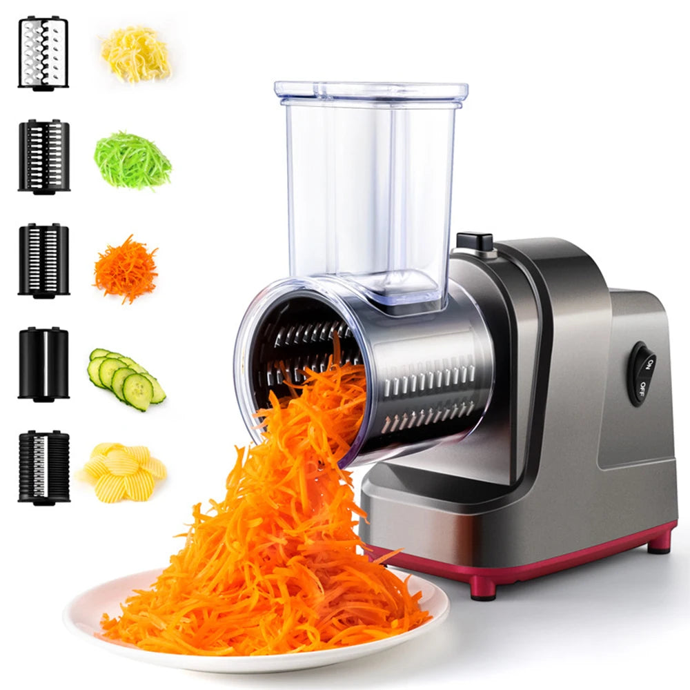 LMETJMA 250W 5 In 1 Electric Vegetable Slicer Shredder