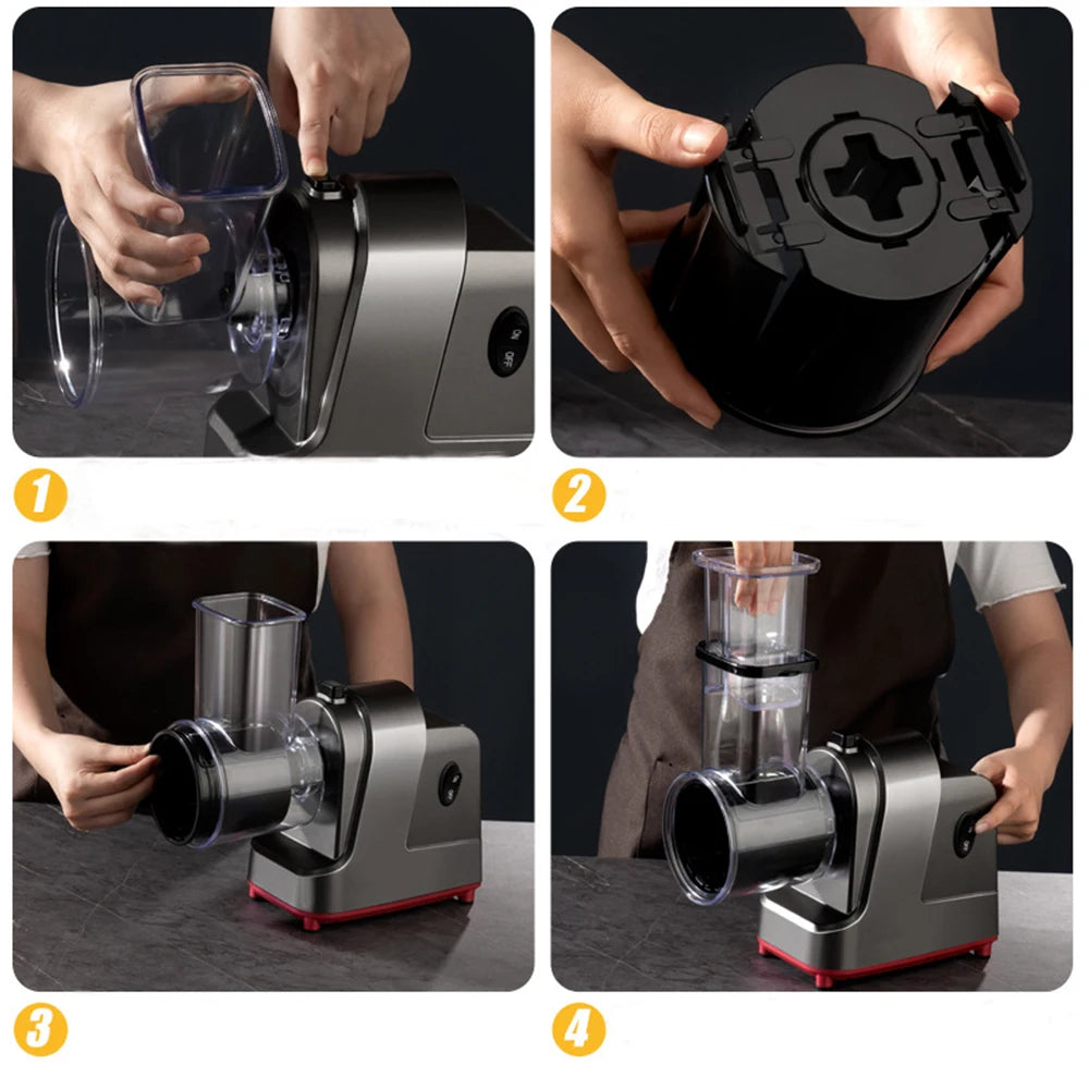 LMETJMA 250W 5 In 1 Electric Vegetable Slicer Shredder