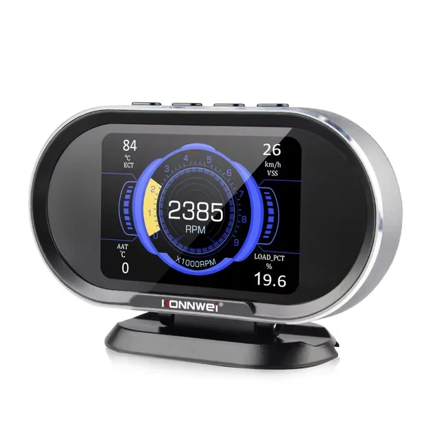 2025 KONNWEI KW206 OBD2 Scanner Car Digital On Board Computer LCD Display Fuel Consumption Water Temperature Gauge Speedometer