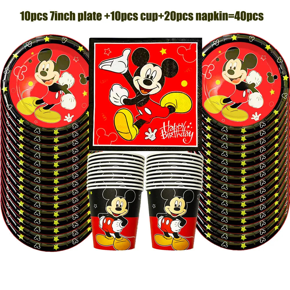 Mickey Mouse Birthday Party Supplies Set for Boys Celebrations