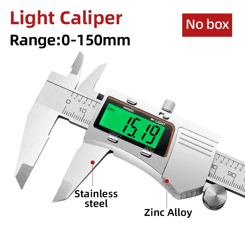 Digital Vernier Caliper Stainless Steel Measuring Tool for Woodworking