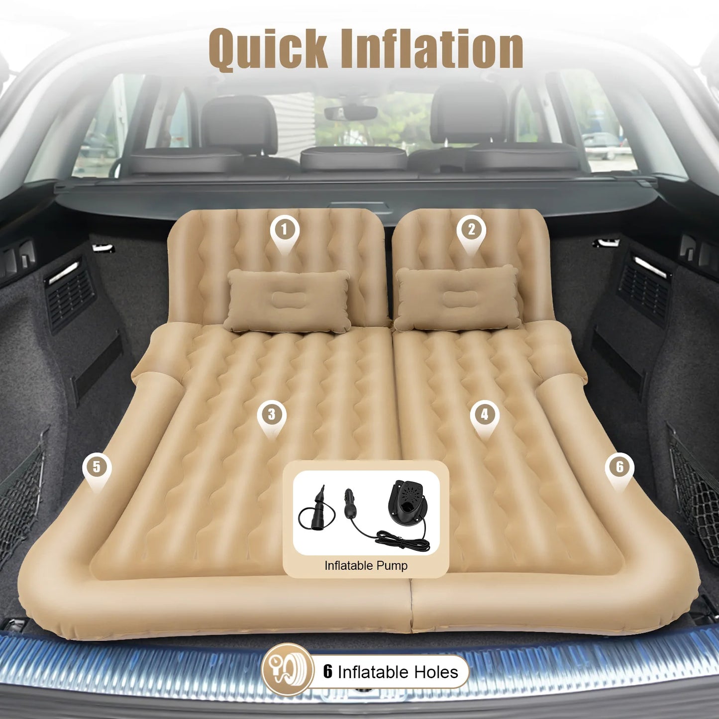 Inflatable SUV Air Mattress for Camping and Travel Adventures