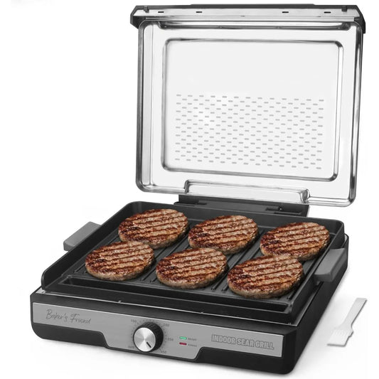 Baker's Friend Smokeless Indoor Grill With RemovablePlates PortableElectricGrillSystem