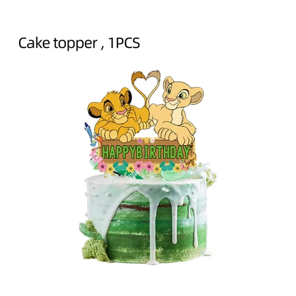 Lion King Simba Birthday Party Disposable Tableware and Decor Set