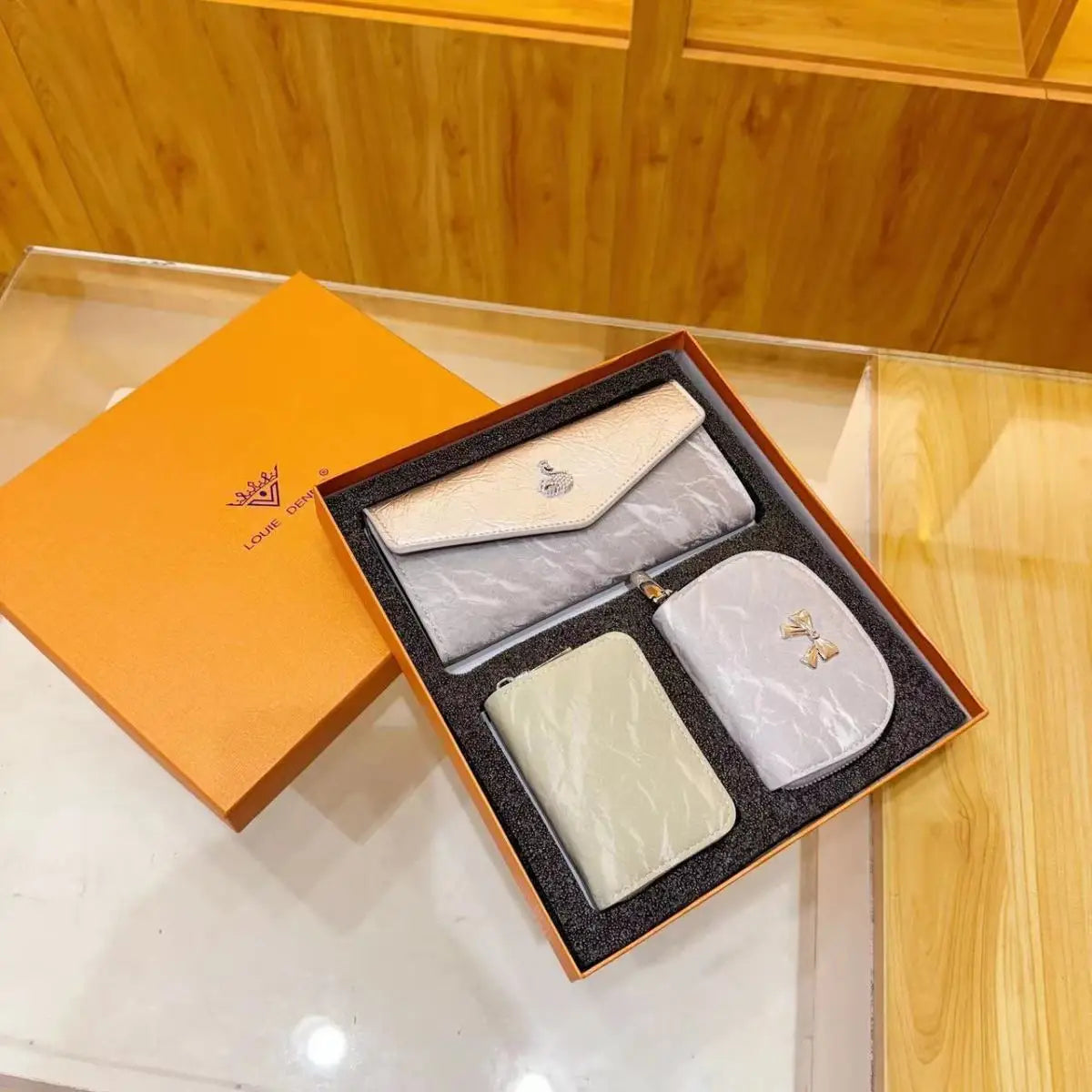 SHXI Foldable Card Case Three In One Fashion Gift Box
