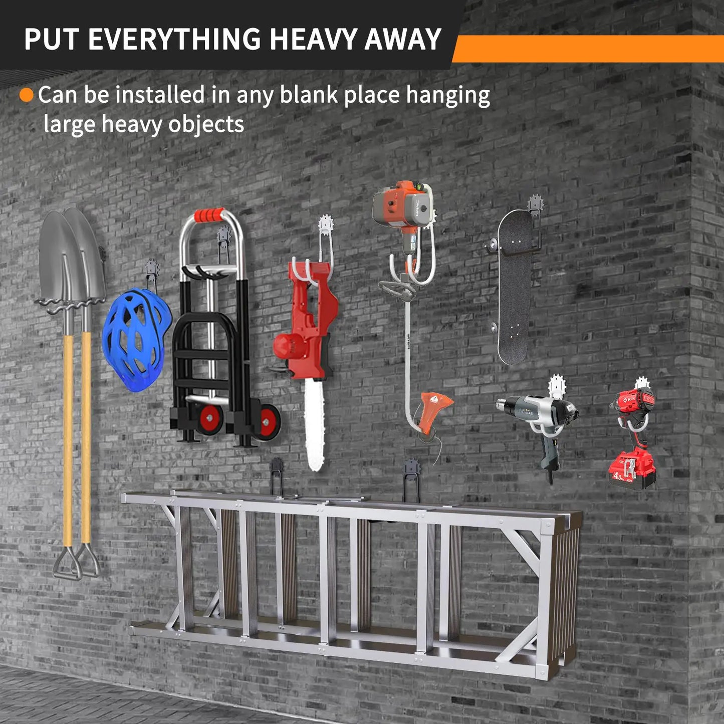 Heavy Duty Garage Hooks Set for Efficient Wall Storage