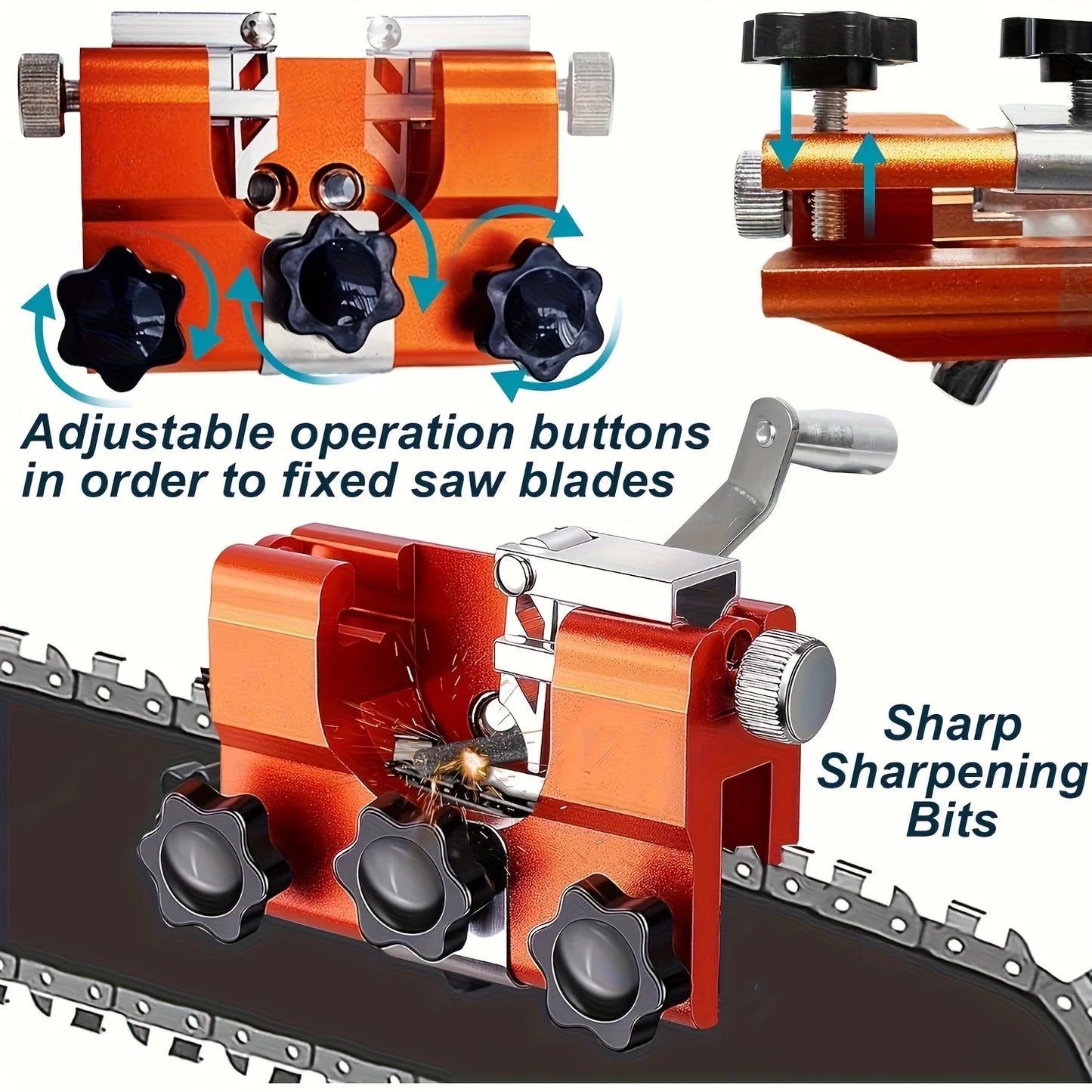 Portable Hand Chain Clamp Grinder For Chainsaw Chains Sharpening Tool
