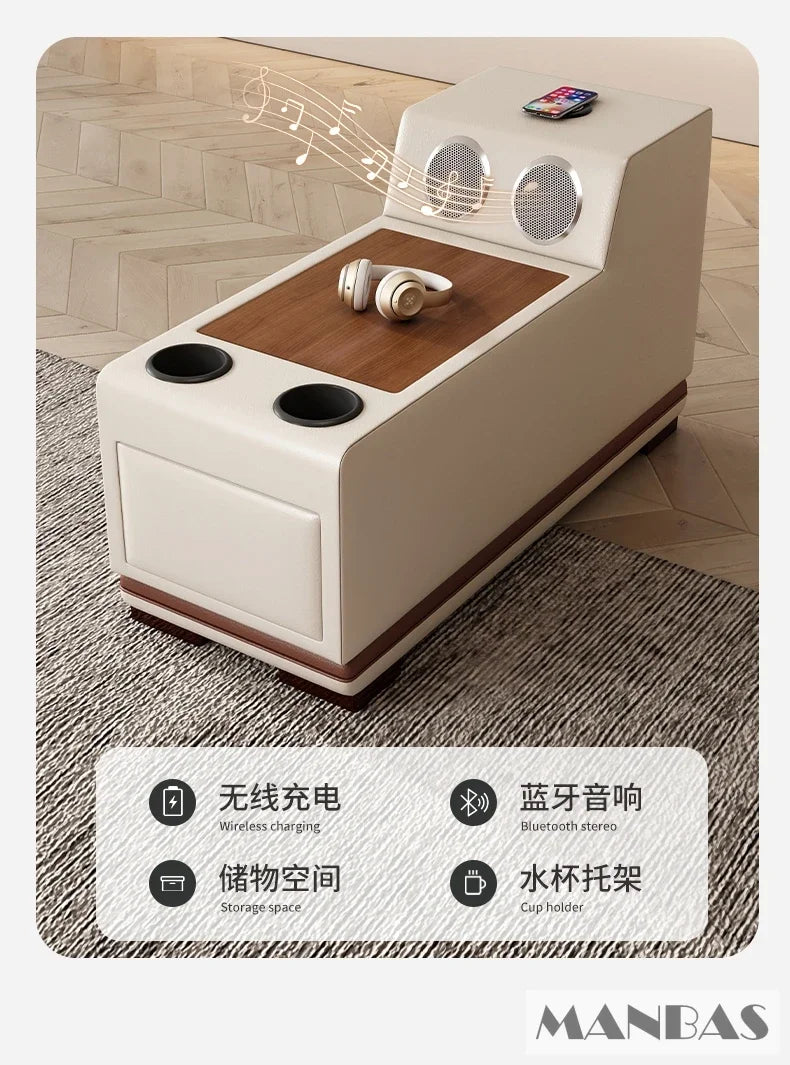 MINGDIBAOCN Italian Leather Sofa Set With Bluetooth USB