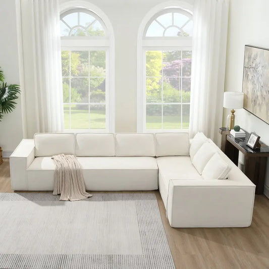 WavesloopCN Minimalist Modular Sectional Sofa Chenille