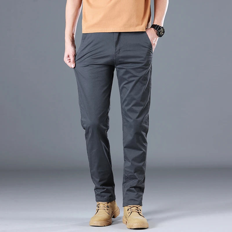 Men's Classic Solid Color Casual Pants for Every Occasion