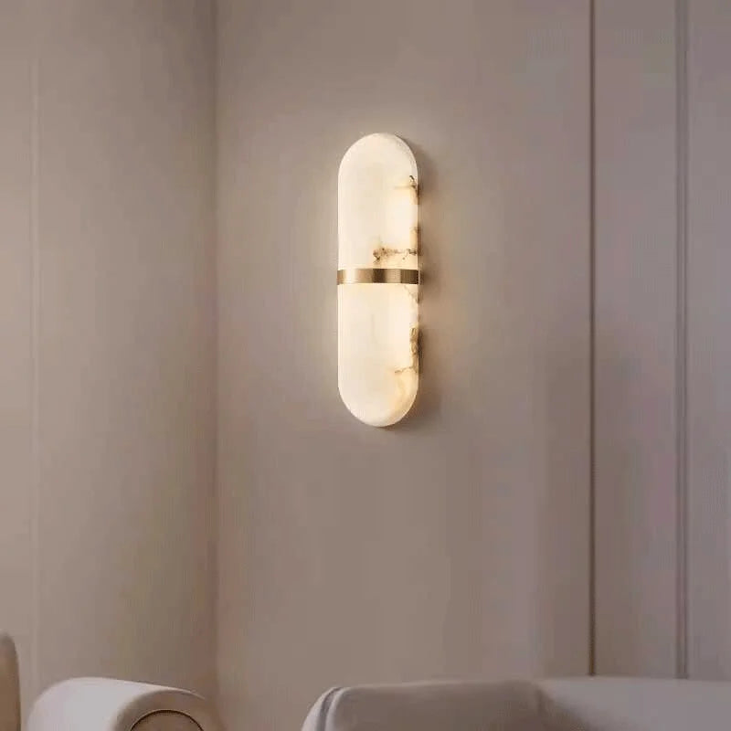 Ancister Oval Marble Wall Lamp Minimalist Modern Sconce