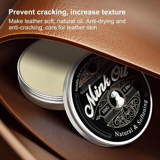 Mink Oil Leather Conditioner for Boots and Shoes Restoration