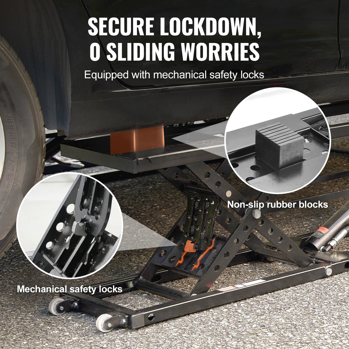 Succebuy 5000lb Portable Car Lift With Extended Length Plates