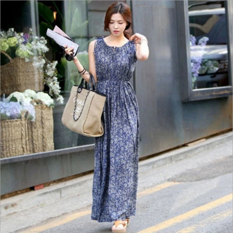 Casual Summer Bohemian Maxi Dress for Women