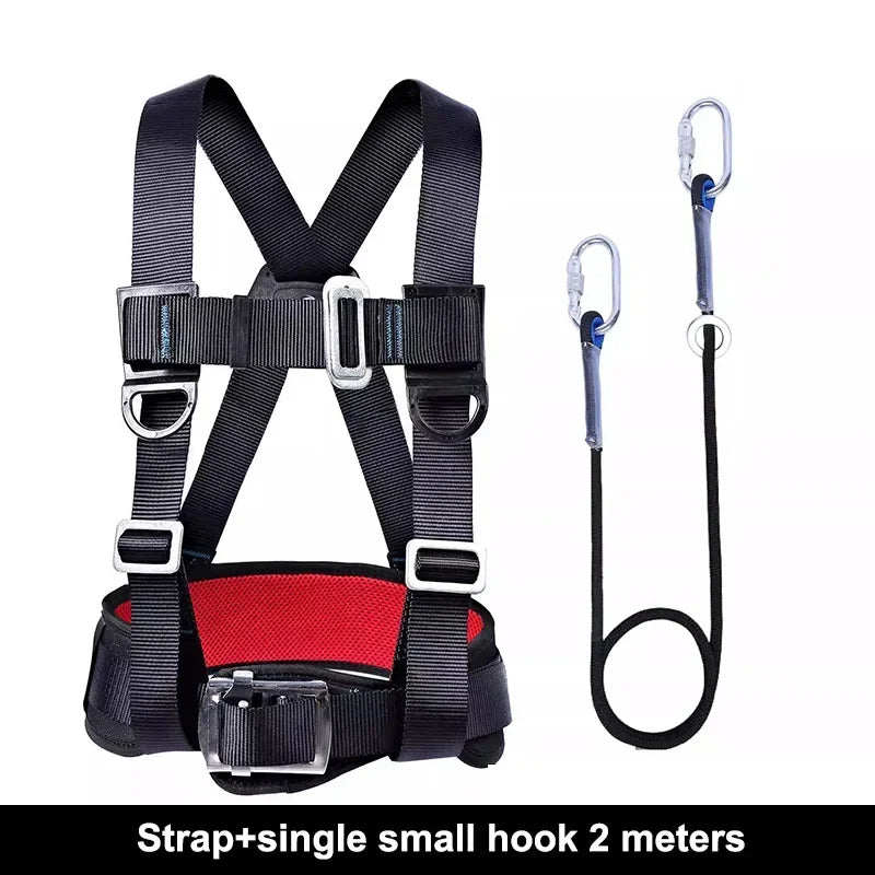 Three Point Half Body Work Safety Belt Outdoor Rock Climbing Electrician Construction Wear Resistant Safety Harness Rope Set