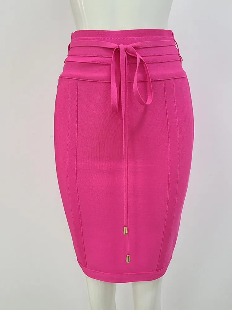 Women High Waist Bodycon Bandage Skirt for Parties