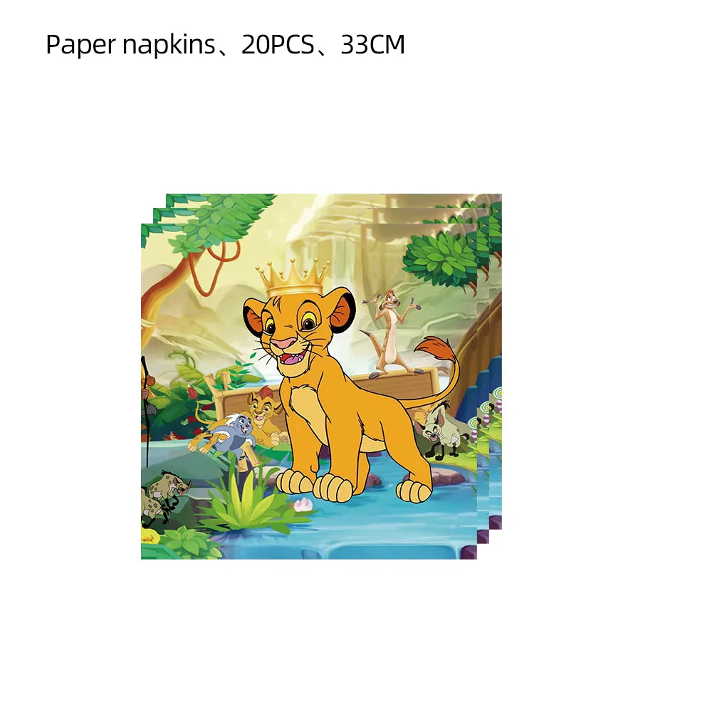 Lion King Simba Birthday Party Disposable Tableware and Decor Set