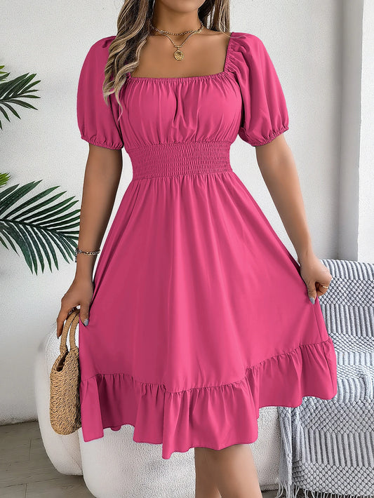 LUSMAYCN Elegant Spring And Summer High Waisted Dresses