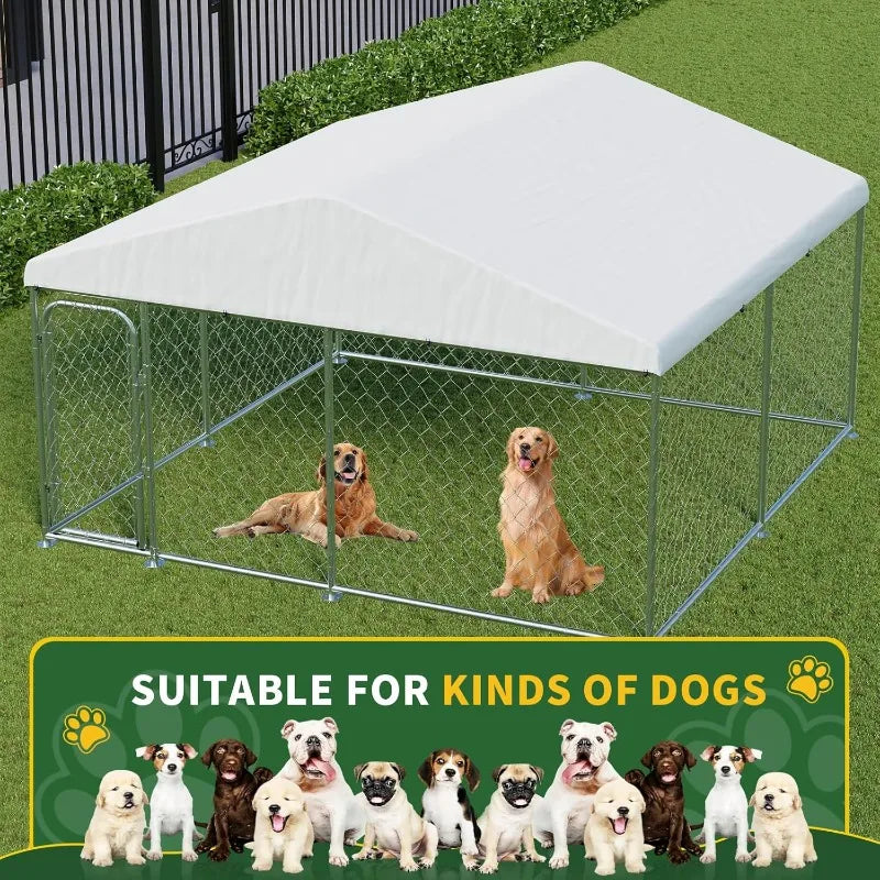 General Use Dog Kennel With Waterproof UV Cover And Locks