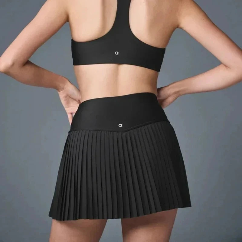 SichuanChoice Women High Waist Pleated Tennis Skirt