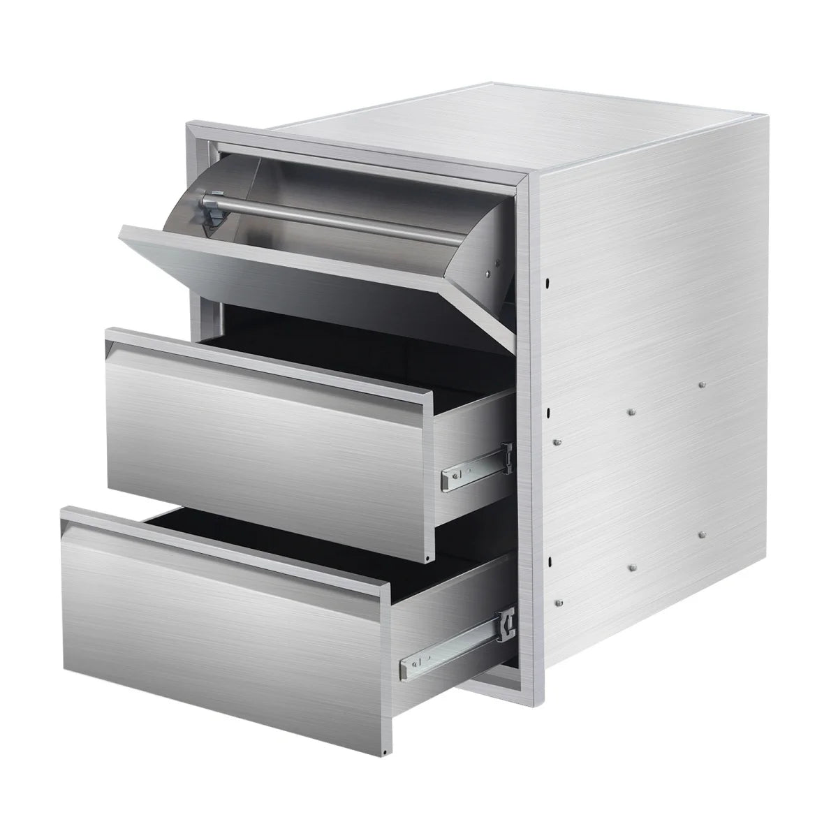 Stainless Steel Outdoor Kitchen Drawers with Paper Towel Holder