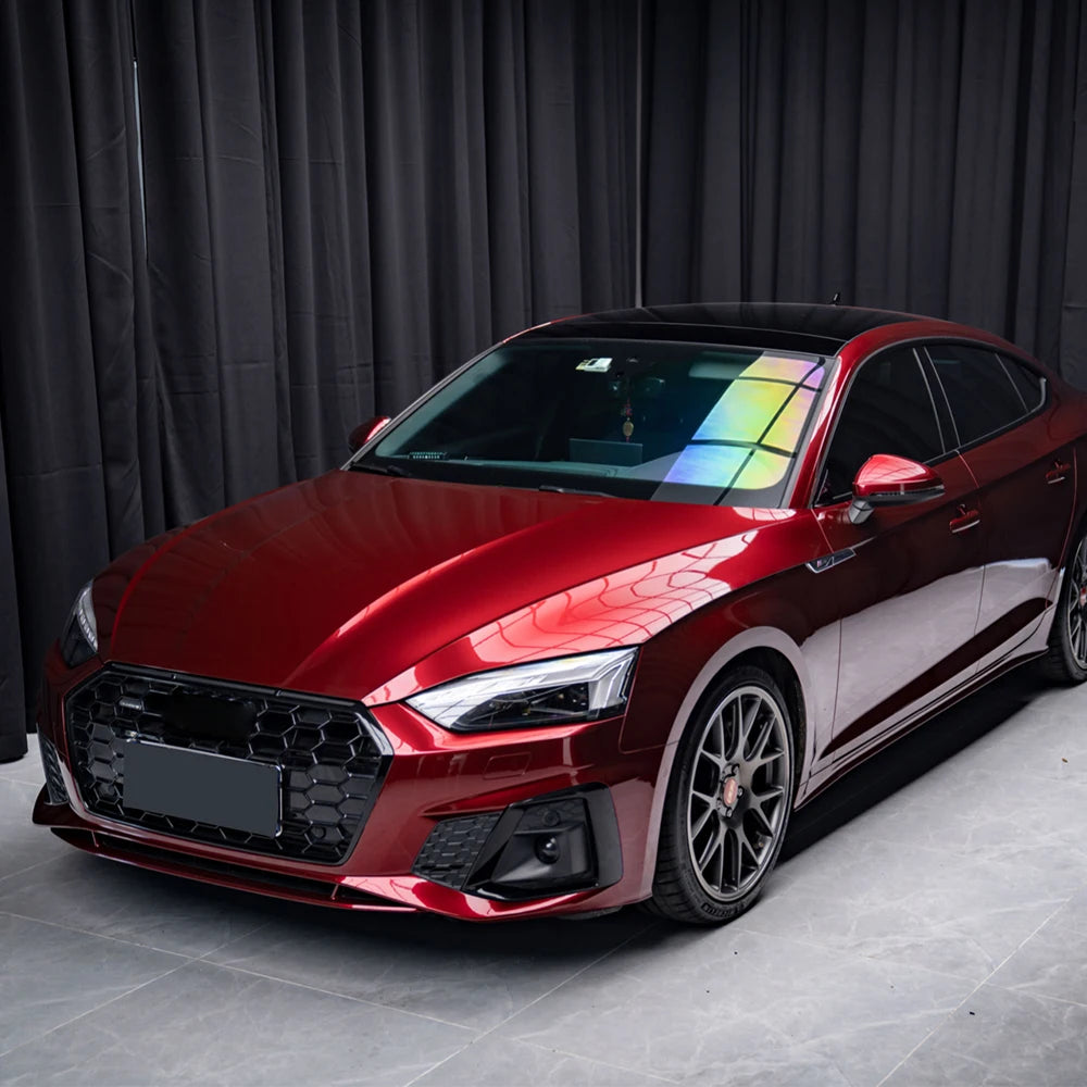 Premium Liquid Metal Dragon Blood Red PET Vinyl Wrap Film Car Decal Sticker Protective Cover Auto Tuning Accessories