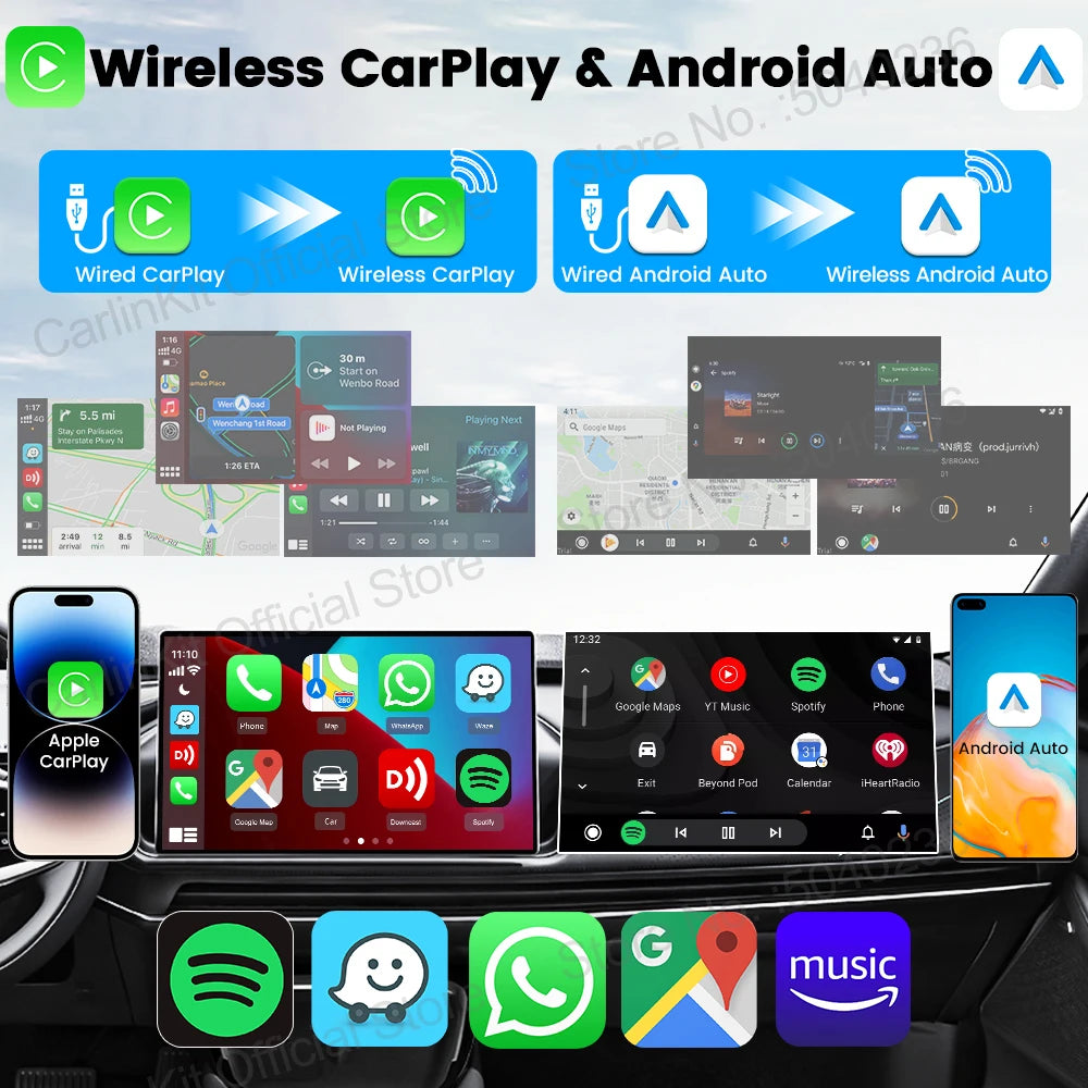 Carlinkit Mini Ultra 5.0 Wireless Android Auto CarPlay USB Dongle