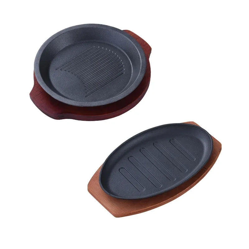 Commercial Grade Non-Stick Iron Pan for BBQ and Grilling
