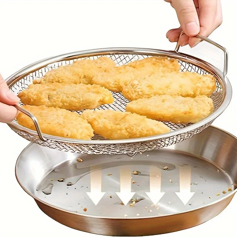 Stainless Steel Oil Filter Tray For Frying And Grilling