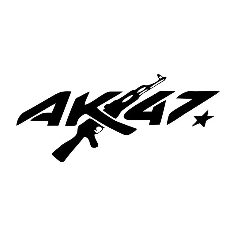 Personalized AK47 Gun Creative Car Sticker Auto Body Bumper Window Motorcycle Laptop Wall Vinyl Decal Car Accessories