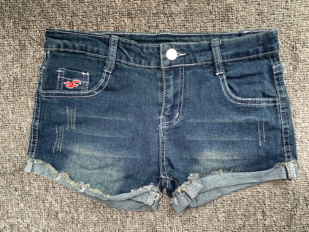 Korean Low Waist Slim Fit Denim Shorts Women