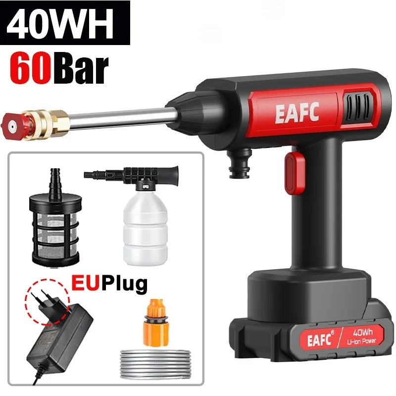 EAFC 60 Bar Electric High Pressure Washer Carwash Gun Cordless