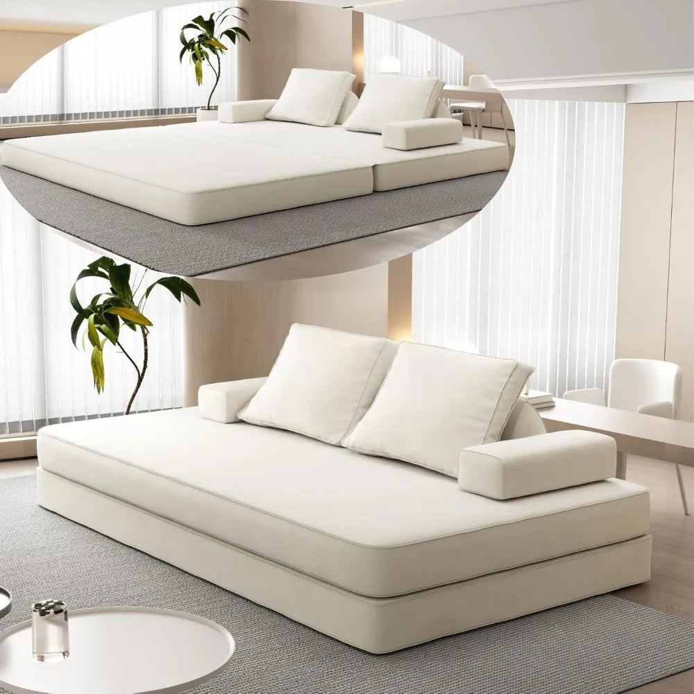 HUANZHUANG 3 In 1 Convertible Sofa Bed For Living Room