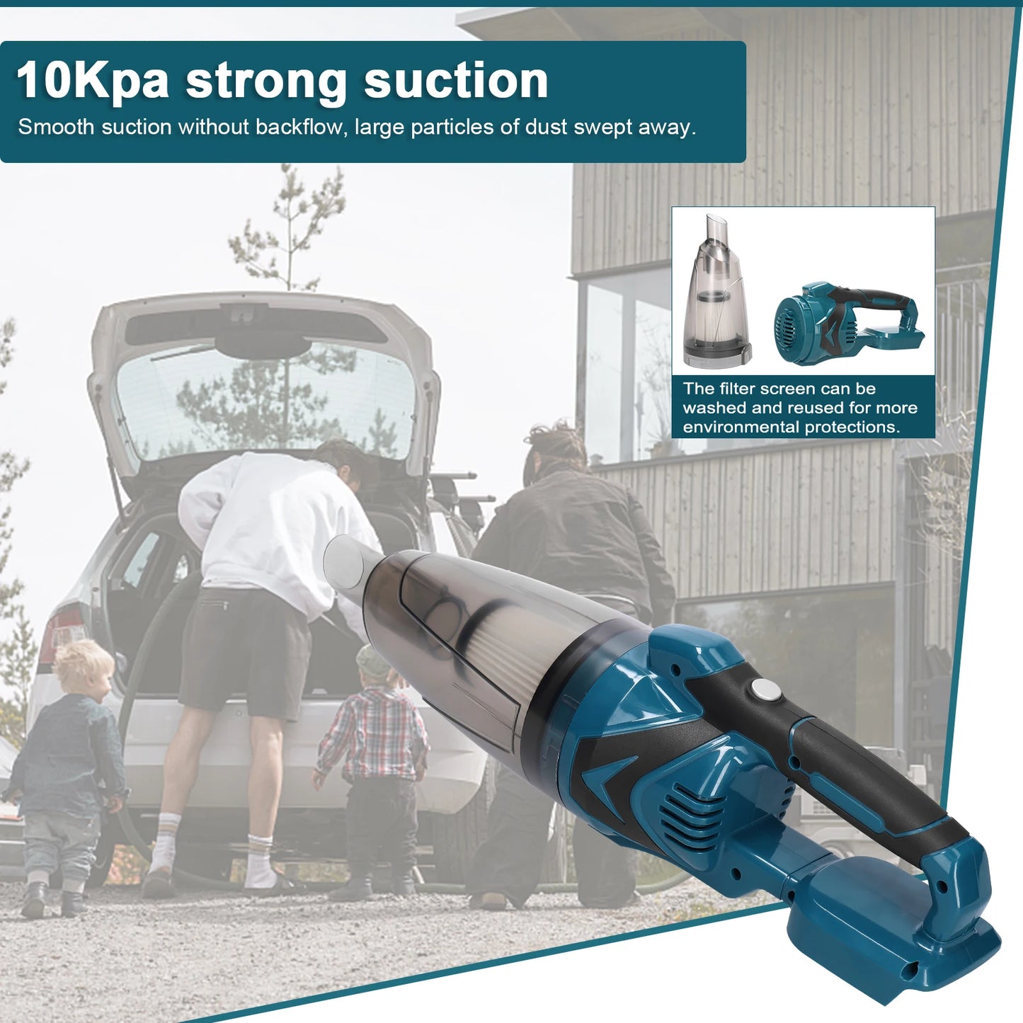Powerful Wireless Car Vacuum Cleaner for Home and Auto Use