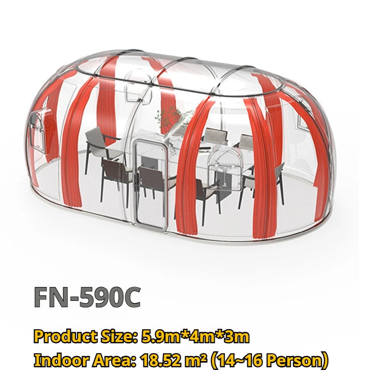 5.9 Meter Outdoor Dome Tent Transparent Starry Sky Capsule Tent Waterproof Igloo Tent