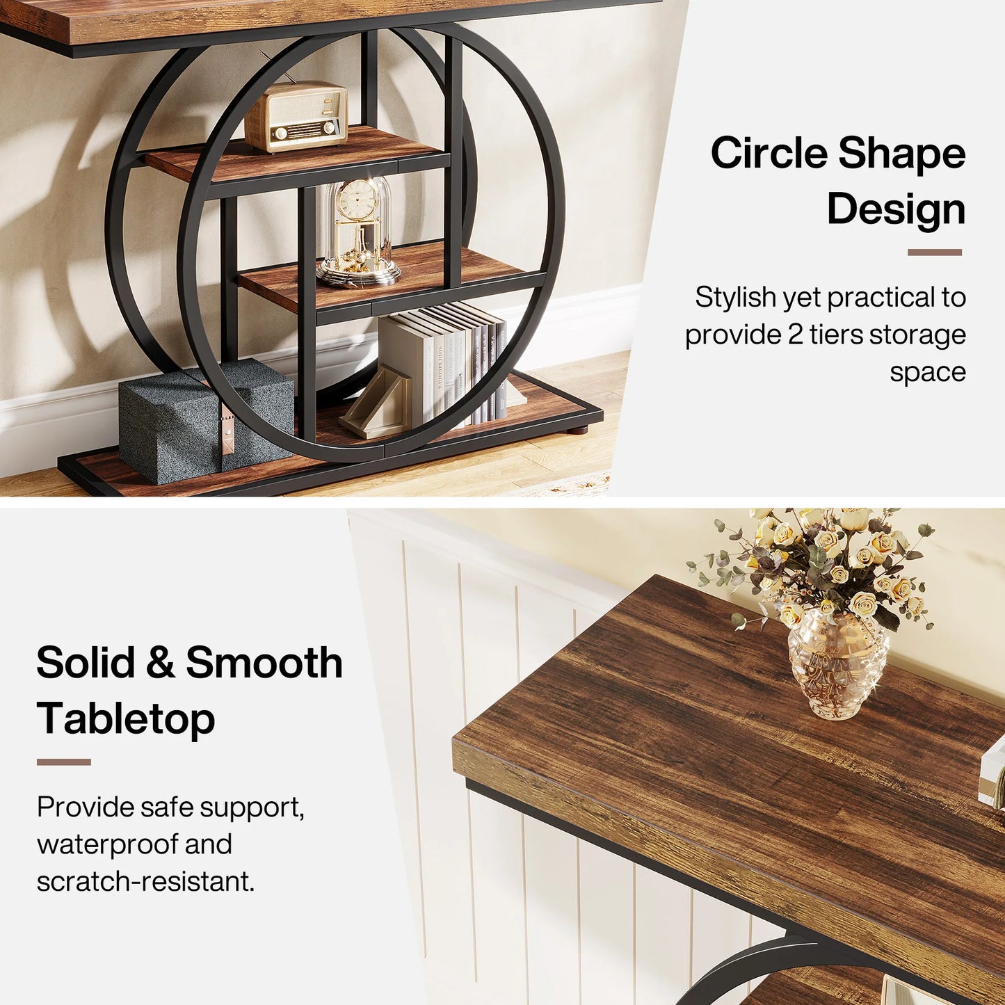 Tribesigns 4 Tier Console Table For Entryway And Hallway