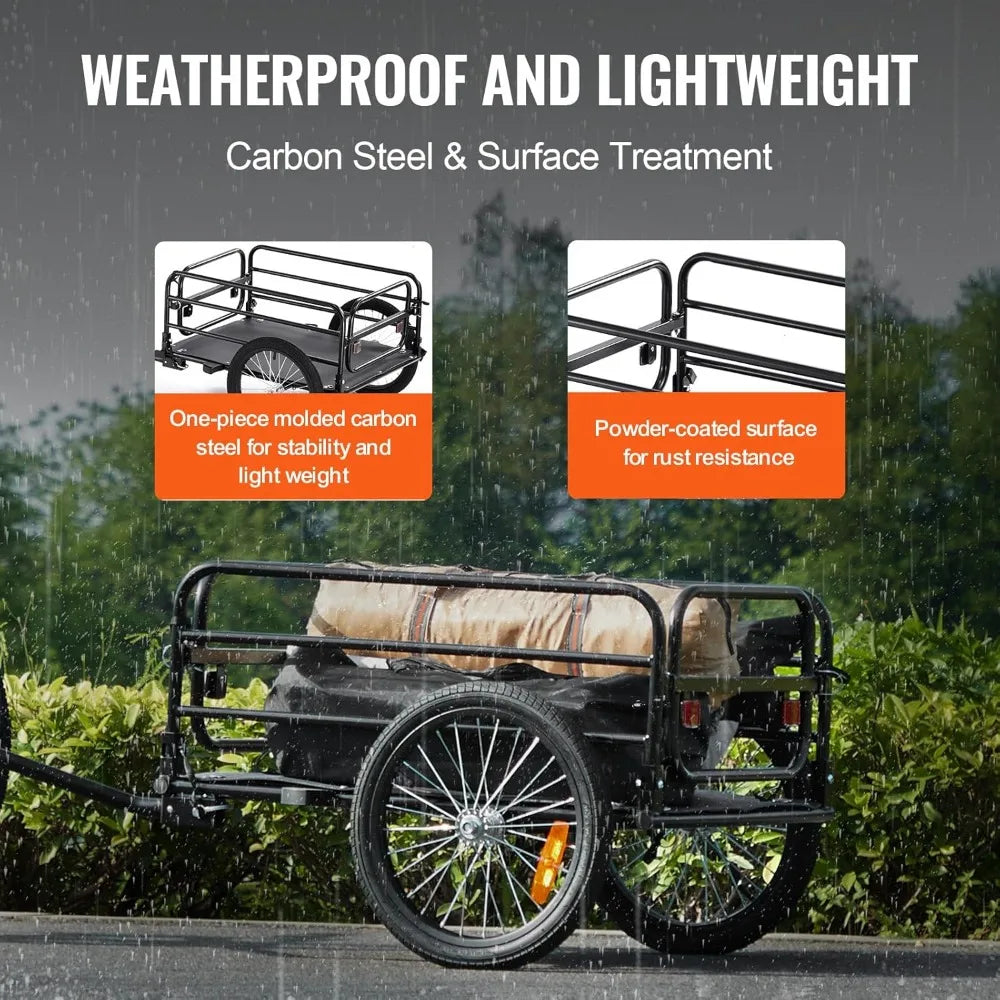 VEVOR Bike Cargo Trailer Heavy Duty Universal Hitch