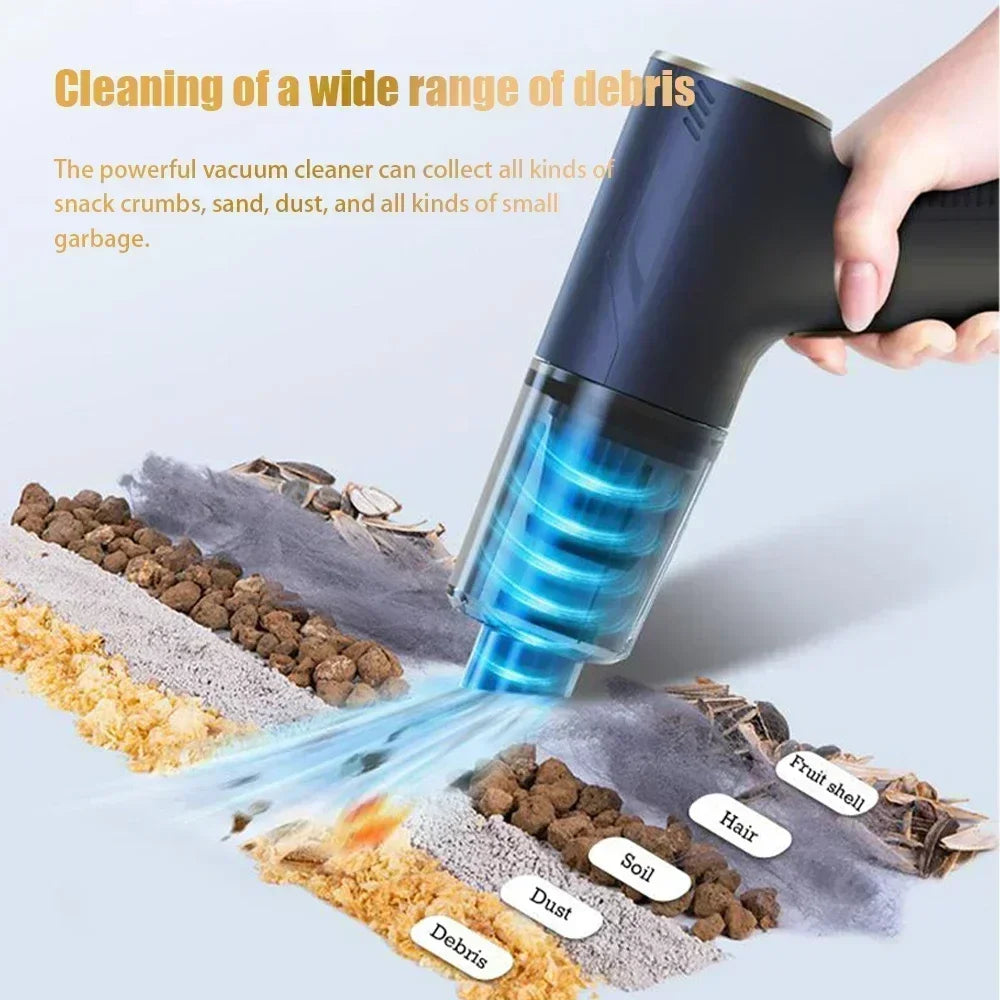 Cordless Mini Car Vacuum Cleaner 4 in 1 Powerful Tool