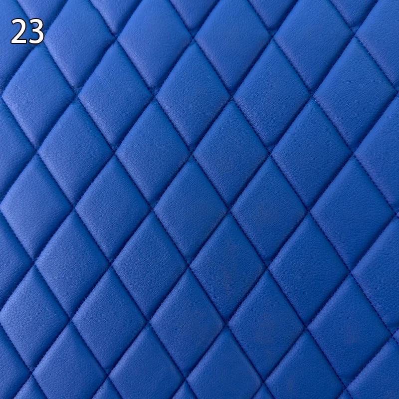 100x158cm Faux Leather Fabric Sponge Quilted Embroidered Car Interior Material and Home Decor PVC Fabric