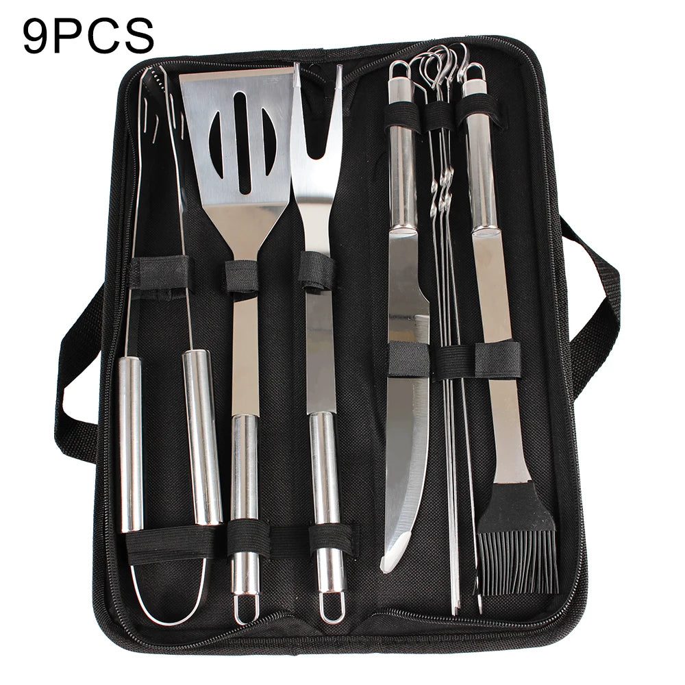 Stainless Steel Barbecue Utensil Set For Outdoor Cooking