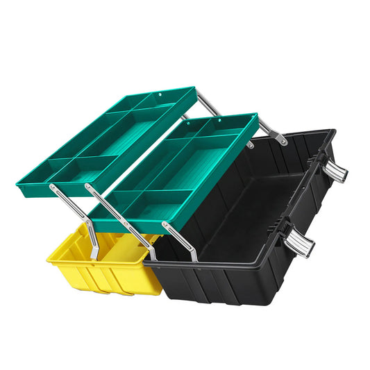 Multifunctional Folding Storage Toolbox Three Layers Tool Chest Organizer