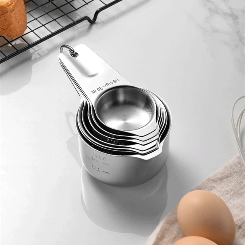 Stainless Steel Measuring Cups and Spoons Set for Baking