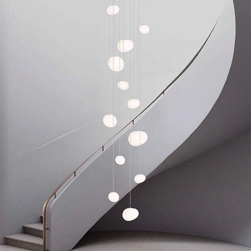Modern Home Decor LED Pendant Lights for Living Room and Dining Room Adjustable Hanging Lamps with Remote Control