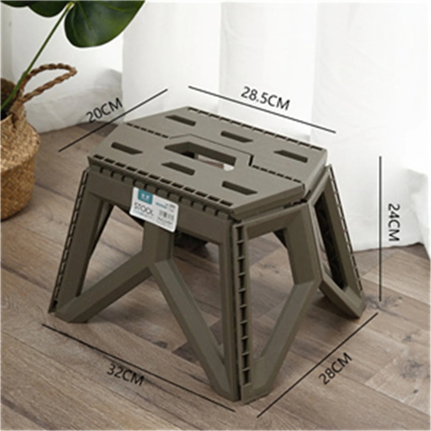 LELINDA Outdoor Folding Stool Portable Beach Chair Camping