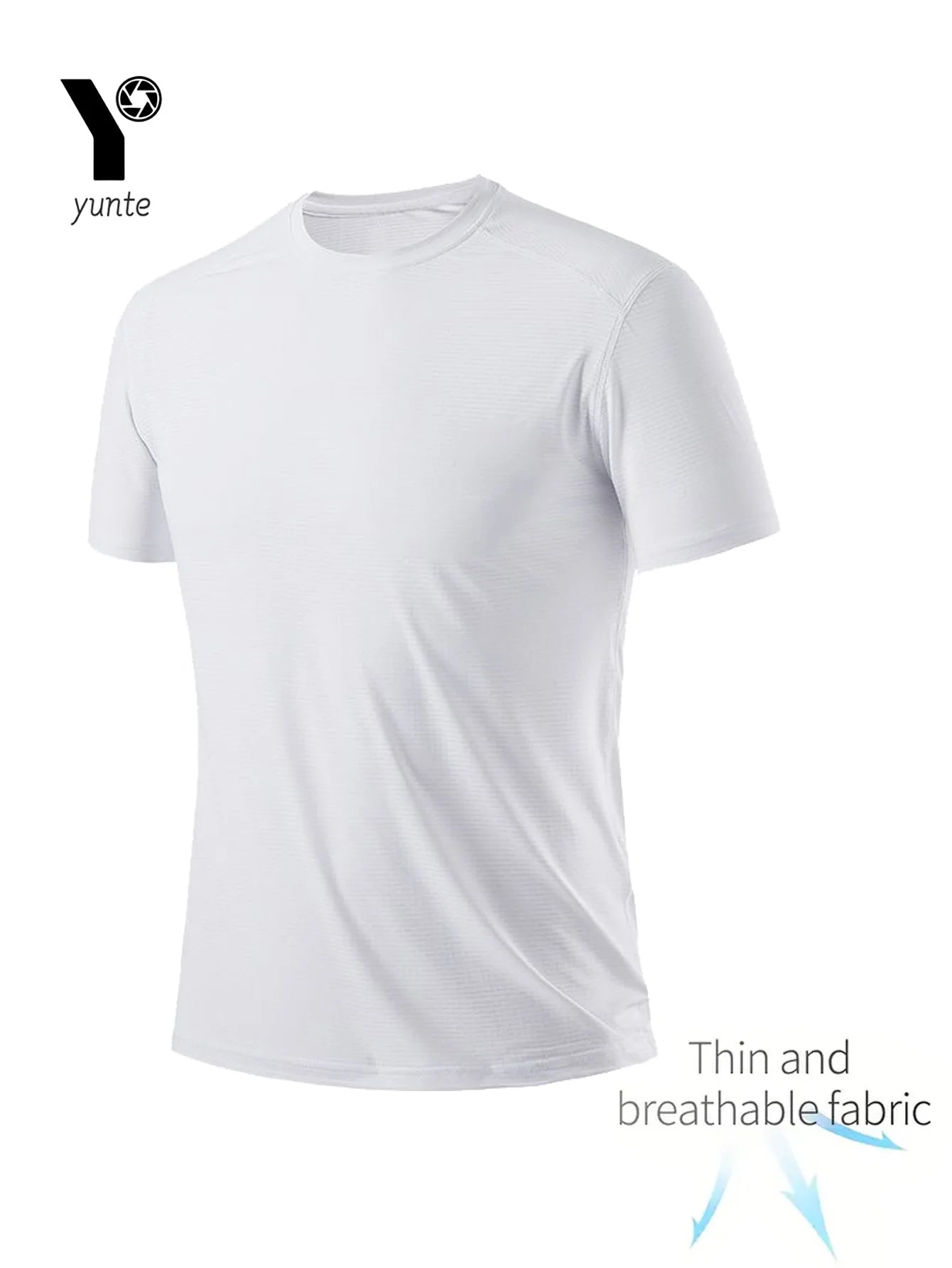Men's Quick-Drying Ultra-Light Round Neck T-Shirt for Fitness