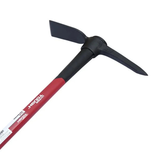 Hign-concerned Garden Mattock With Fiberglass Handle And Dual-Sided Steel Head