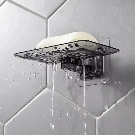 No Drilling Wall Mounted Double Layer Soap Holder Rack